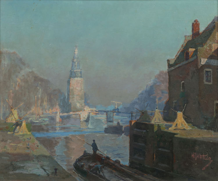 Hendrik Jan Wolter - View of the Oude Schans, Amsterdam