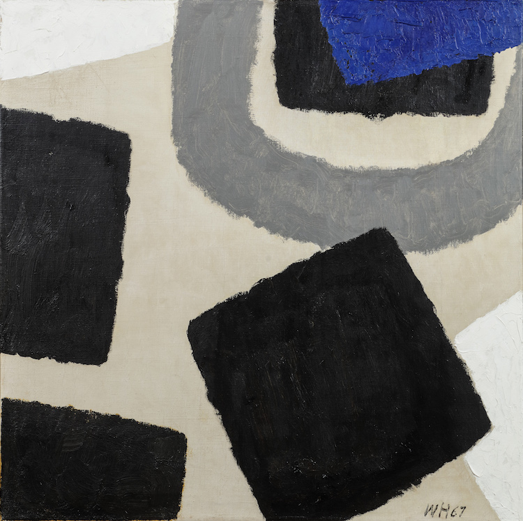 Willem Hussem - Untitled; abstract composition