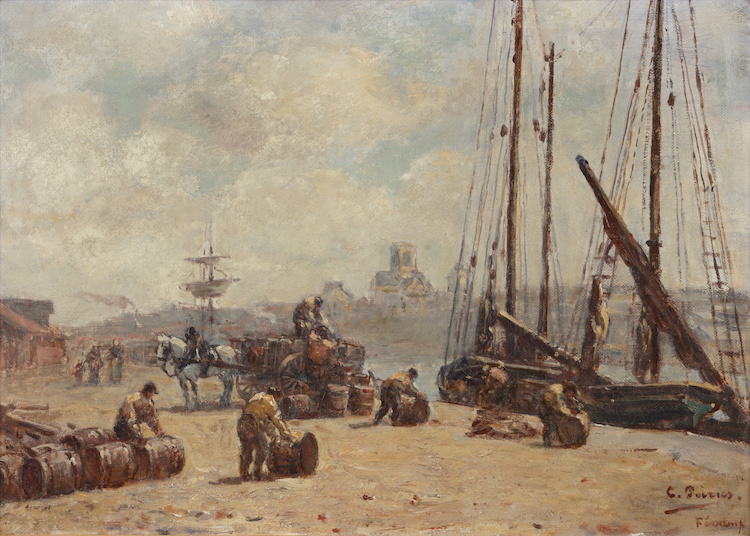 Charles François Pecrus - Le Port de Fecamp