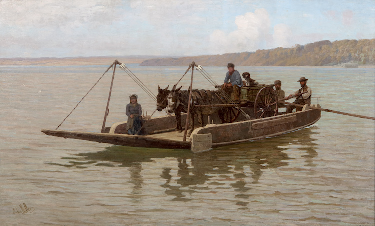 John Miller-The Dittisham Ferry on the Dart, South Devon, England