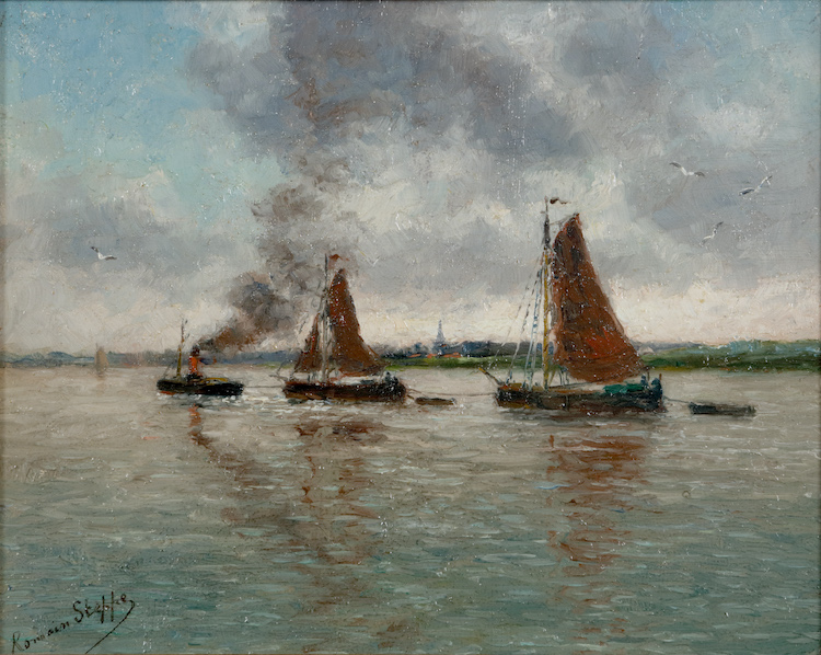 Romain Steppe-Après midi sur l’Escaut, afternoon on the Scheldt river