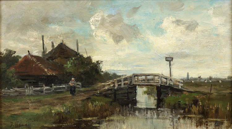 Jacob Maris-The little bridge, Rijswijk or Loosduinen