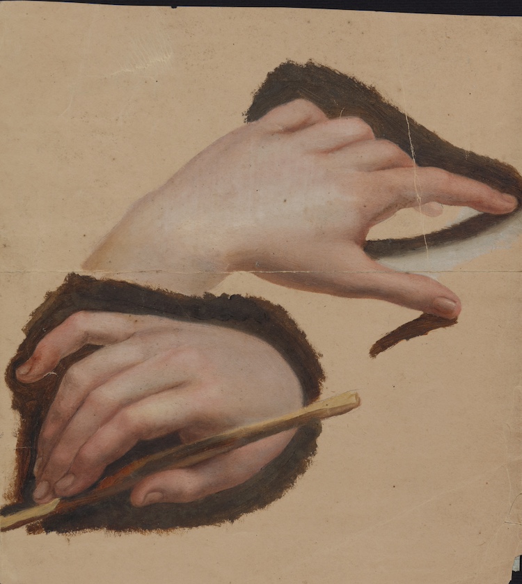 Italian School-Hands, one holding a pencil