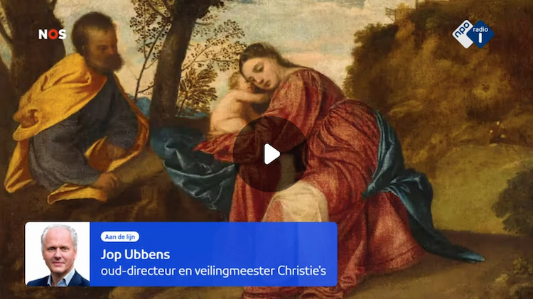 Schilderij van de invloedrijke Renaissance schilder Titiaan wordt geveild bij veilinghuis Christies