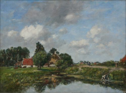 Eugene Boudin-Riviere aux environs de Dunkerque