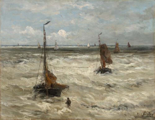 Hendrik Willem Mesdag-Return of the fishing fleet Scheveningen