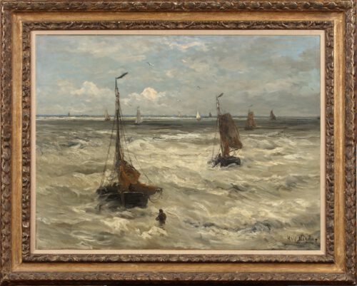 Hendrik Willem Mesdag-Return of the fishing fleet Scheveningen